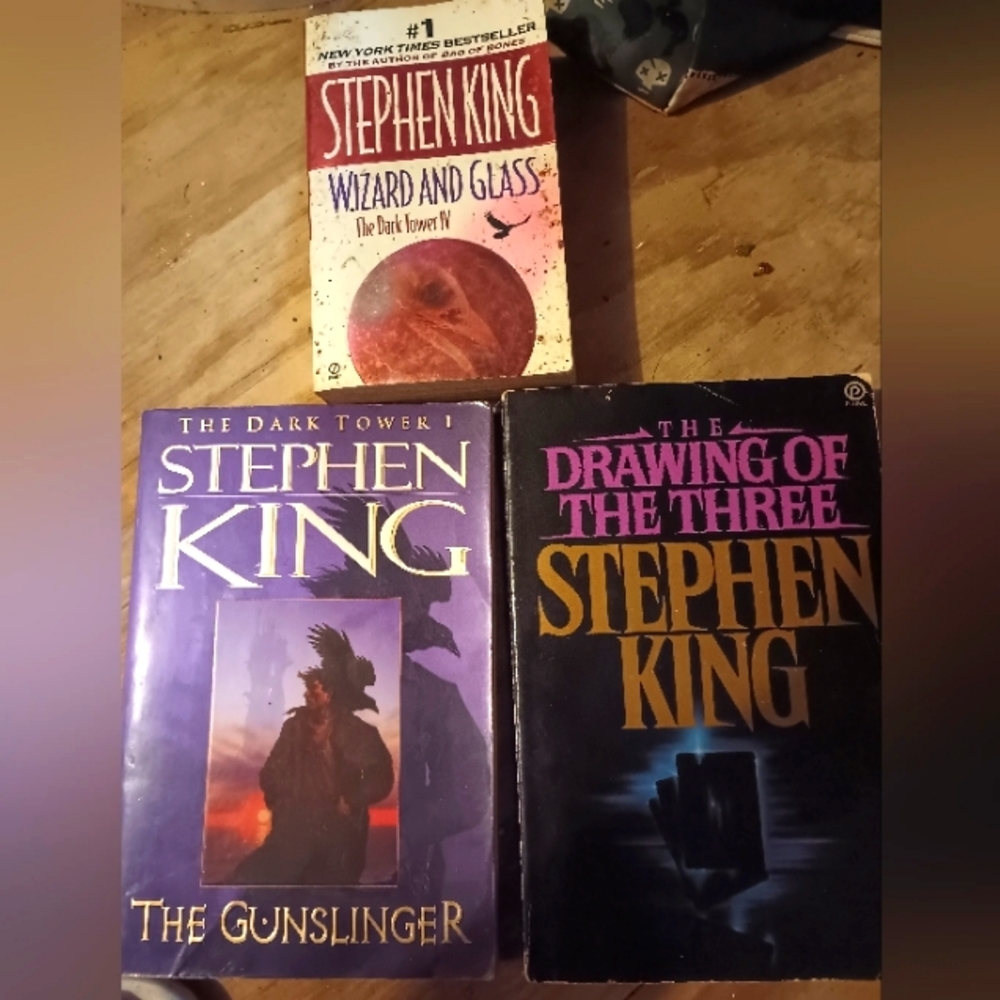 Three books from Stephen King's..  The Dark Tower series